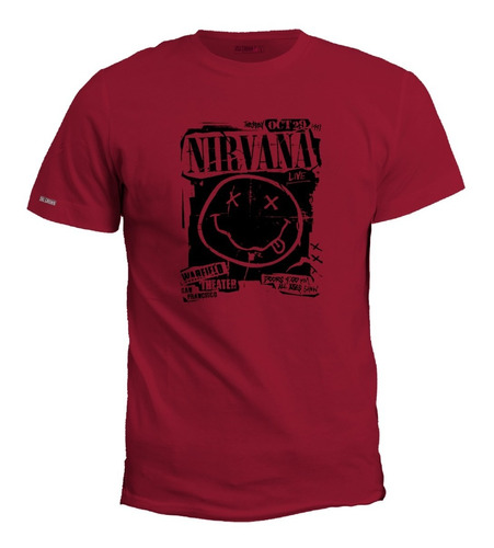 Camiseta 2xl - 3xl Nirvana Live Face Banda Rock Zxb