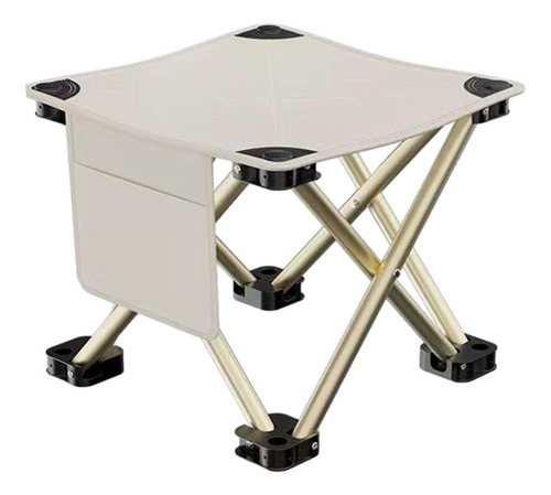 Dobrando Banquinho De Acampamento Com 33cmx33cmx32cm Branco