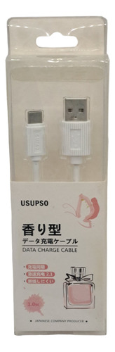 Cable Cargador Blanco Usb Tipo C 1 M