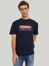 Comprar Polera Con Logo Regular Fit Azul Tommy Hilfiger