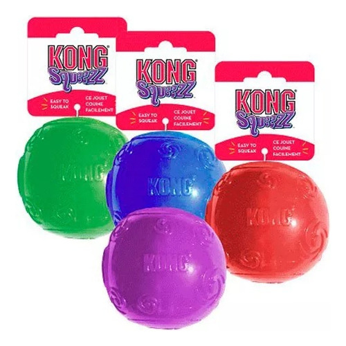 Kong Squeezz Ball Talla L Color Rojo