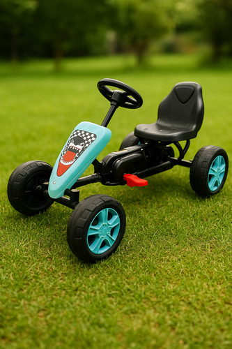 Vehículo Infantil Karting A Pedales Go Kart Blanco