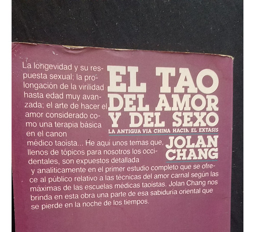 Tao Amor Y Del Sexo Jolang Chang Antigua Via China Extasis (Usado)
