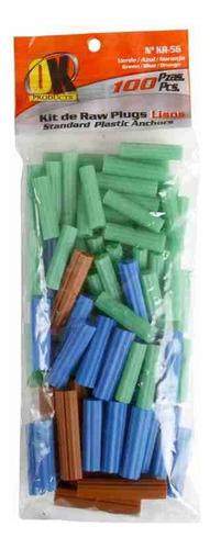 Ramplug Verde 60 Pz Azul 30 Pz Naranja 10 Pz Total 100 Pz