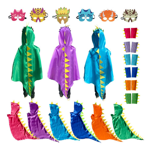 Disfraz De Dinosaurio Fantasía Capa Creativa Ropa, Con