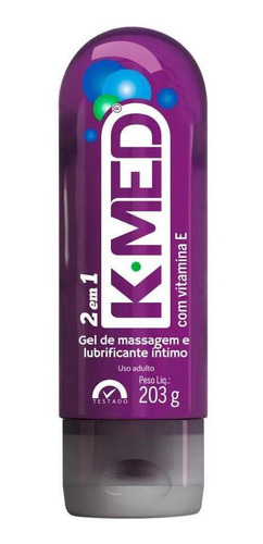 Gel De Massagem E Lubrificante K Med 2 Em 1 200ml