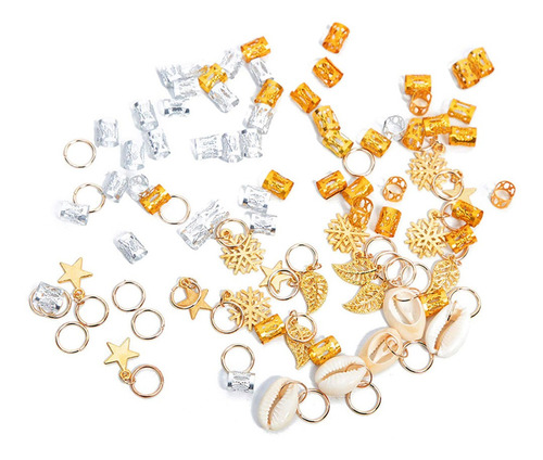 80 Unidades/set Readlocks Cuentas Metal Puños Trenza Anillo