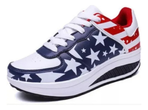 Zapatillas Deportivas Informales Para Mujer Con Suela Gruesa