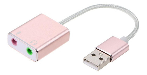 Adaptador De Tarjeta De Audio Usb A Jack 3.5mm Jwk