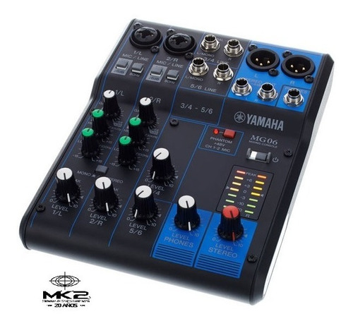 Yamaha Mg06 Consola Mixer Sonido 6 Canales Distrib Oficial