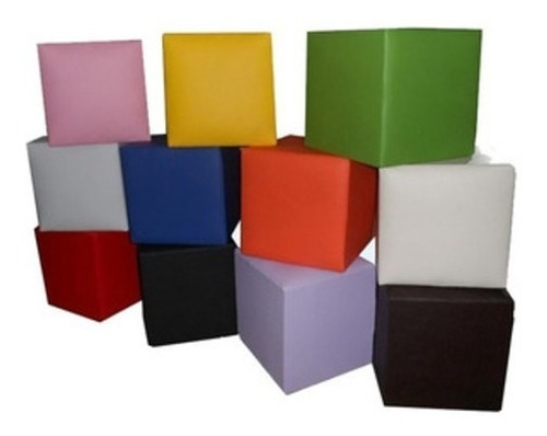 Puff Cubo *varios Colores Disponibles* X10 Unidades