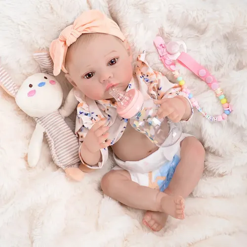 Brastoy Bebê Reborn boneca pintada Boneca Menina Realita Boneca 48cm Com Acessório