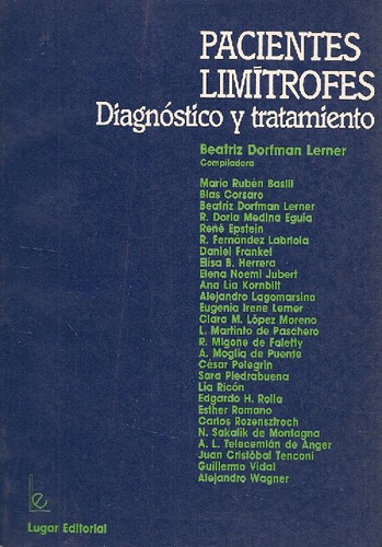 Libro Pacientes Limitrofes De Beatriz Dorfman Lerner