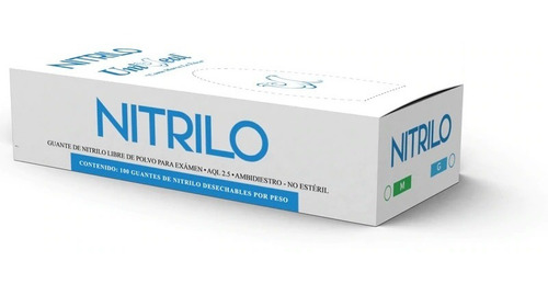 Guante De Nitrilo Uniseal Mediano 100pz