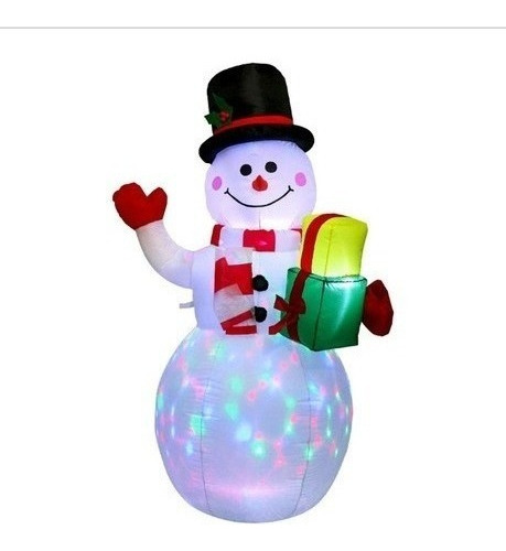 Boneco De Neve De Natal Luminoso Inflable De Decoración [u]