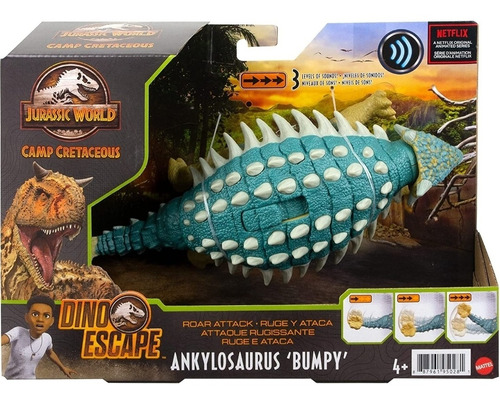 Jurassic Ankylosaurus Bumpy Roar Attack Ruge Ataca Camp