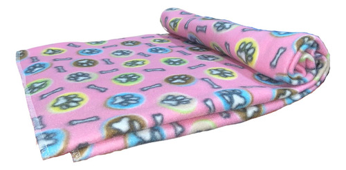 Manta Pet Cobertor Cachorro 100x70 Lavável Cor Rosa