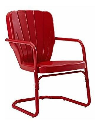 Silla Metálica Retro Ridgeland, Roja, 2 Unidades