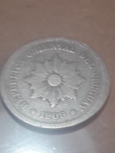 Moneda De Uruguay De 5 Centésimos Del Año 1909