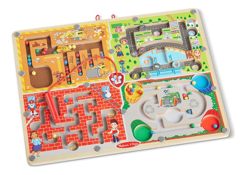 Melissa & Doug Paw Patrol Wooden 4-in-1 Magnetic Wand Maze B