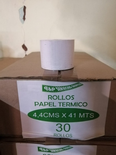 Caja De 30 Rollos Papel Térmico De 44mm X4 1metros