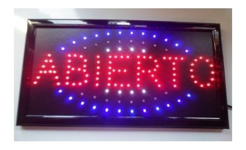 Cartel Led Colores Luminoso Abierto Publicidad 220v
