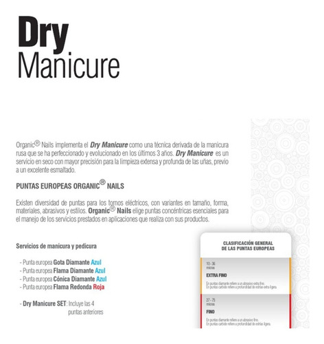 Imagen 2 de 9 de Set 4 Puntas Manicura Y Pedicura Diamante By Organic Nails