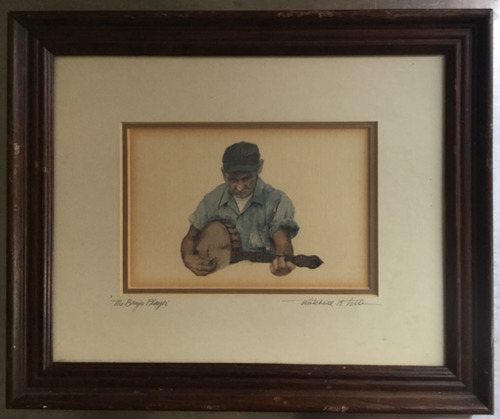 Mitchell Tolle. The Banjo Player. Litografía Firmada.