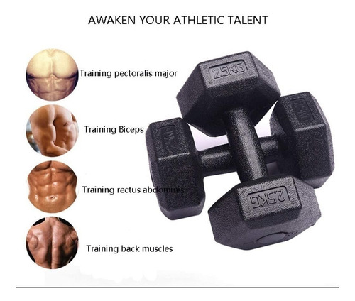 Imagen 5 de 8 de Mancuerna 2kg Revestida Pvc Rutinas Gimnasia Fitness Crazy S