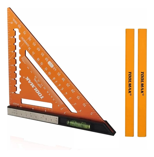 Escuadra De Carpintero Rápida Multifunción 5 Pcs Toolmak
