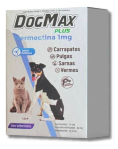 Protect 1mg P Vermes, Carrapato E Pulgas Cães E Gatos 4 Comp