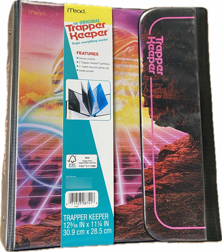Carpeta Trapper Keeper, Glow Sun, Nueva, Original