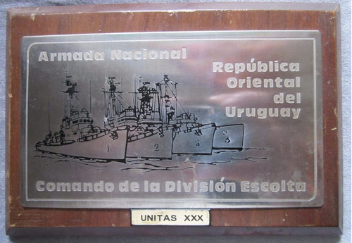 Placa Armada Nacional Marina Unitas Xxx Uruguay Militar