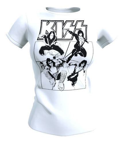 Polera Mujer Kiss 100% Algodón, Blanco