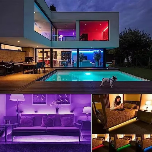 Faixa De Led Rgb De 2m 5v 5050 30leds/m Com Controle Remoto