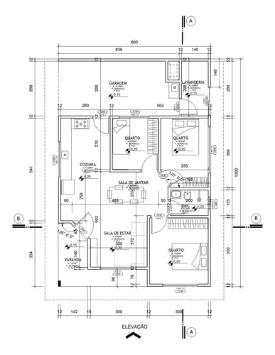 Projeto Arquitetônico Para Esquina Vm 3 Quartos 96m² 12,5x15