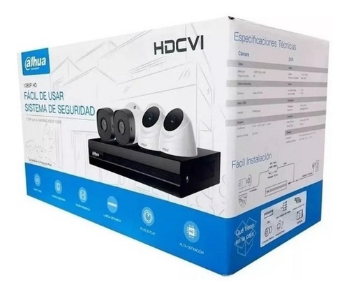 Imagen 3 de 4 de Kit Dahua Camara Xvr1b04 4ch 2 Bala 2 Domo 1080p +1tb Dns