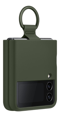Case Silicona Con Anillo @ Samsung Galaxy Z Flip 4 5g Green