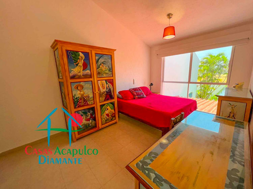 Cad Villas Playa Diamante 81. Terraza Con Jardín Y Acceso Directo A La Alberca Del Condominio