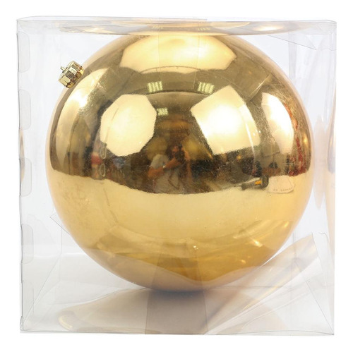 Mega Bola De Natal Gigante Brilhosa 25cm 1 Unid Cor Ouro