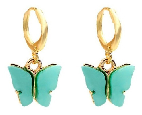 Aros Mariposa Acero Quirurgico Acrílico Aesthetic Colgantes