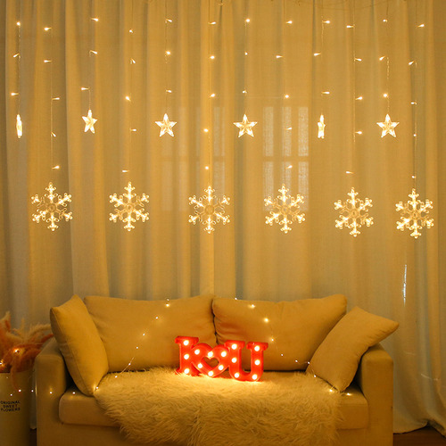 Cadena De Luces Led Con Forma De Copo De Nieve De 3 M Para V