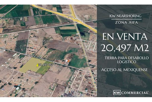 Kw Vende Teereno Logístico De 20,497 M2 Con Acceso Directo Al Mexiquense /zona Aifa
