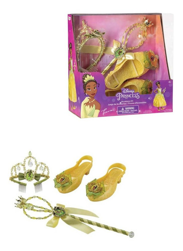 Disney Princesa Tiana - Set De Accesorios Para Niñas - Inlcuye Cetro, Zapatillas Y Tiara