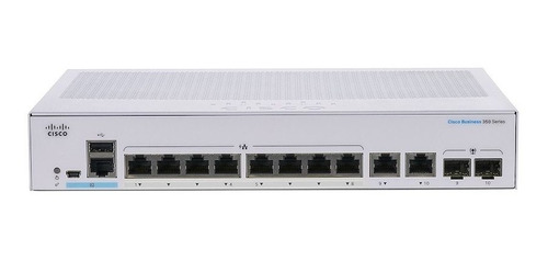 Switch Cisco Cbs350-8t-e-2g 8 Puertos Rj-45 + 2 Sfp