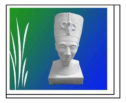 Figura Egipcia Nefertiti Grande De Yeso Para Pintar