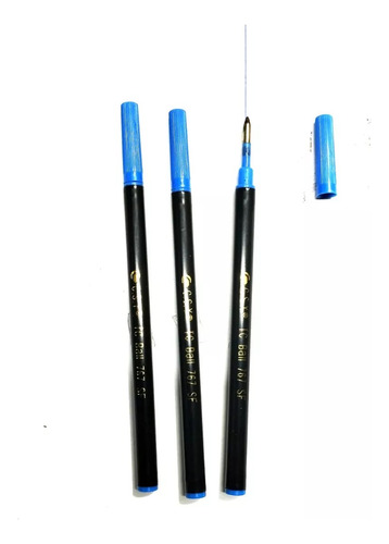 3 X Refil Caneta Roller Ball-genérica Parker-f 0,5mm Azul