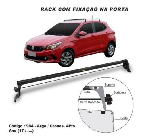 Imagem 1 de 3 de Rack De Teto Bagageiro Argo 4p 2017 Em Diante - 984