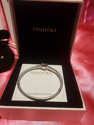 Imagen 6 de 10 de Pulsera Pandora Corazón 100% Original Ale Plata 925