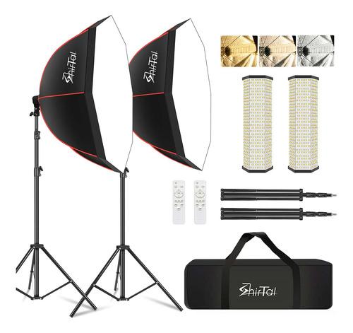 Shirtal Kit De Iluminacion Softbox, Kit De Iluminacion Para